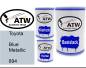Preview: Toyota, Blue Metallic, 894: 500ml Lackdose + 500ml Klarlack + 250ml Härter - Set, von ATW Autoteile West.